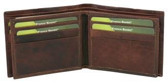 16 Card BiFold Mens Wallet - 0012HT Brown
