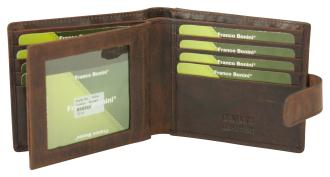 12 Card Tabbed Mens Wallet - 1014HT Brown