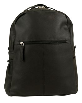 Medium Leather Backpack - 19-0018 Black