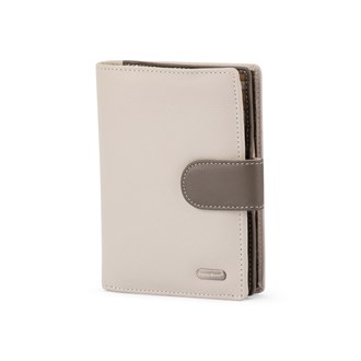 22 Card Tabbed Ladies Wallet - 2907 Bone Multi