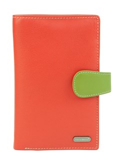 20 Card Tabbed Ladies Wallet - 3014 OrangeMulti