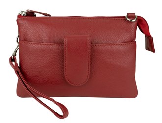 Tabbed Small Crossbody / Phone Bag - 3508 Red