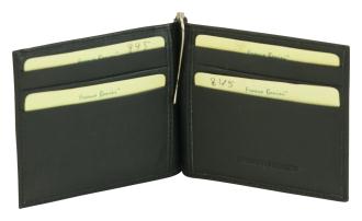 6 Card Money Clip Mens Wallet - 845 Black
