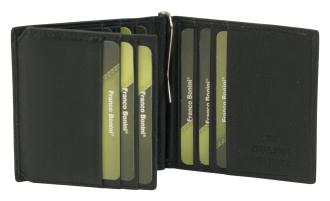 12 Card Money Clip Mens Wallet - 846 Black 